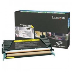 Toner Original Lexmark  C734AY de color Amarillo