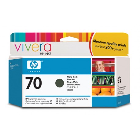 Cartucho tinta original HP 70 Ploter de color MBK