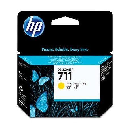 Cartucho tinta original HP 711 Ploter de color Amarillo