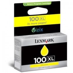 Cartucho tinta original Lexmark 100XL Inkjet Amarillo