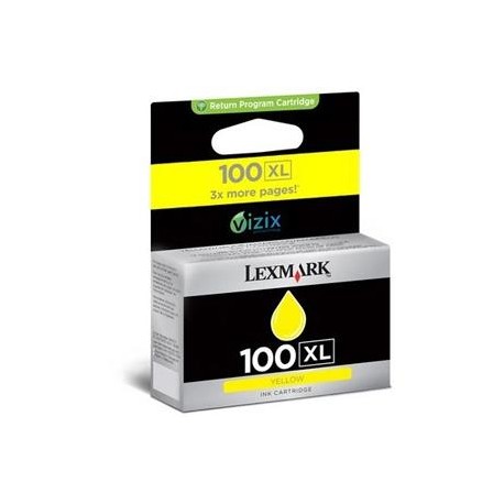 Cartucho tinta original Lexmark 100XL Inkjet Amarillo