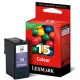 Cartucho tinta original Lexmark 15 Inkjet Color